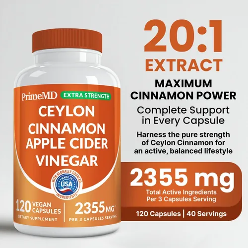 Miniatura 2 de Polvo de Canela de Ceilán 5 en 1 Extra Fuerte – Cápsulas Orgánicas de Canela de Ceilán con Cúrcuma, Vinagre de Sidra de Manzana, Ginseng Coreano