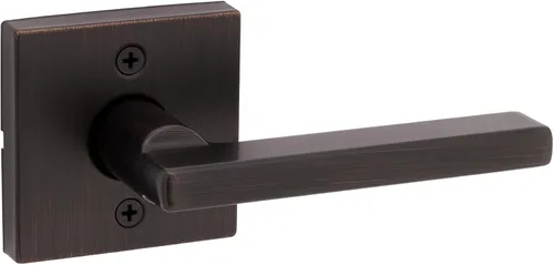 Miniatura 32 de Kwikset Halifax Manija interior de puerta de privacidad con cerradura, manija de puerta para baño y dormitorio, cerradura de botón de presión sin