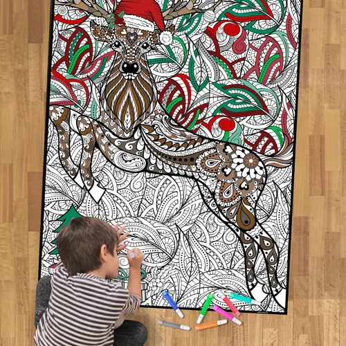Miniatura 8 de Póster gigante para colorear – Hojas para colorear jumbo de primera calidad para niños y adultos con páginas gruesas resistentes a la suciedad, uso