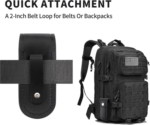 Miniatura 3 de Funda para cuchillo de bolsillo, estuche plegable de 4" para cuchillo de bolsillo EDC, funda de cuchillo portátil de cuero con cierre de presión