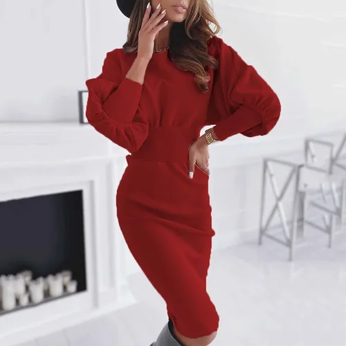 Miniatura 5 de Vestidos de mujer a la moda, casual, de invierno, para mujer, manga larga, para fiesta de noche, mini vestido