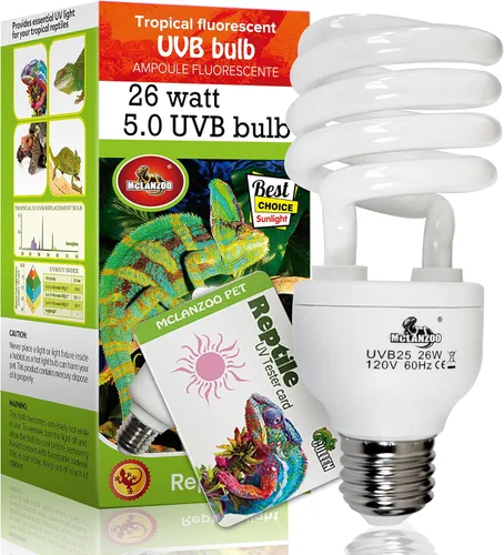 Miniatura 9 de Bombilla UVA UVB para reptiles de 10.0 13 W Desert UVB Bombilla Reptil UVB Bombilla para dragón barbudo, tortuga, serpiente, gecko, lagarto lámpara