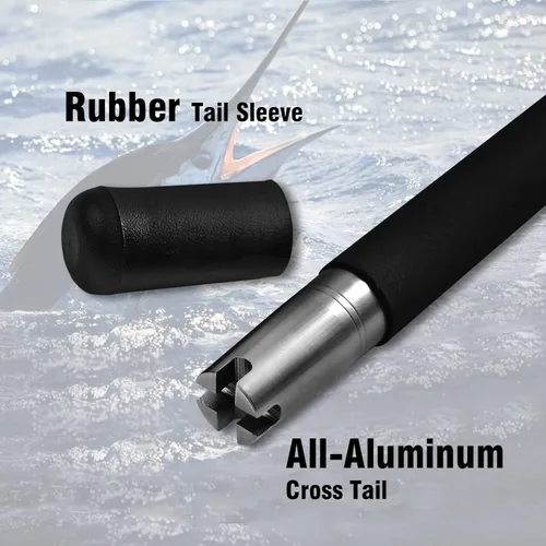 Miniatura 5 de Fiblink 1 pieza/2 piezas de agua salada en alta mar Pesado Trolling Rod Big Game Roller Rod convencional barco caña de pescar con guías de rodillos