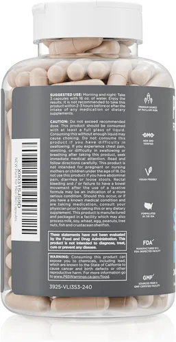 Miniatura 3 de Pure for Men Suplemento de Fibra Original para Mantener la Limpieza y Estar Listo Ayuda a Promover la Regularidad Digestiva Cáscara de Psyllium