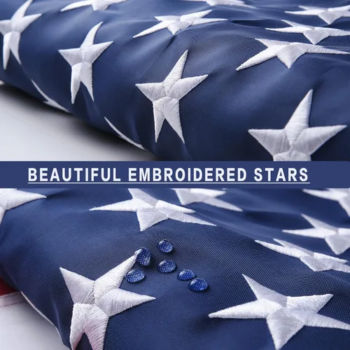 Miniatura 2 de Banderas estadounidenses para exteriores 3x5, bandera de EE. UU. resistente para exteriores, fabricada en tela Oxford 210D, estrellas bordadas