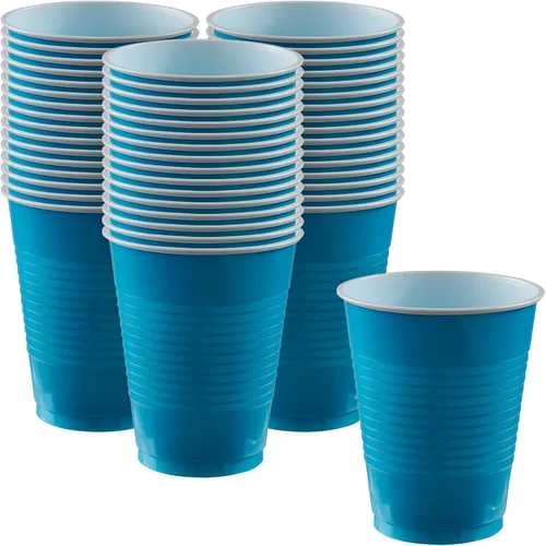 Miniatura 2 de Amscan Vasos de plástico color rojo manzana prémium (18 onzas), 50 unidades, apilables, resistentes y ecológicos, color vibrante y máxima durabilidad