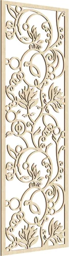 Miniatura 5 de 9 3/8"W x 24 3/8"H x 1/4"T Caspio Decorativos Paneles De Pared De Madera De Calado, Roble Rojo rojo (Red Oak)