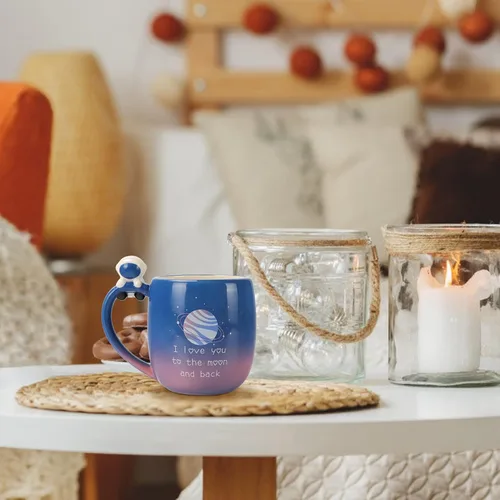Miniatura 7 de Taza Lavezee I Love You to the Moon and Back de cerámica con asa, taza grande de café y té de 16 onzas Tazas de regalo