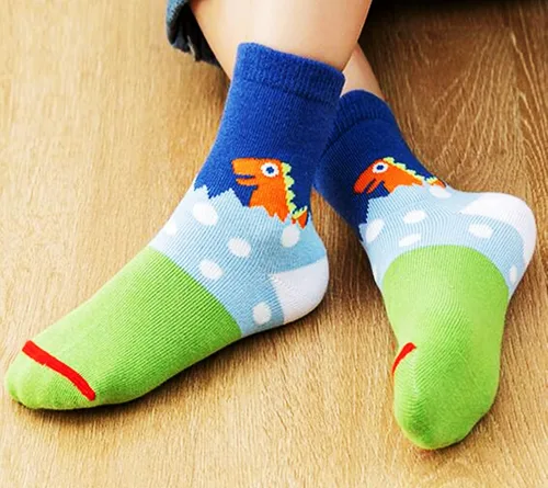 Miniatura 5 de Calcetines deportivos para niños, diseño de dinosaurios, 10 pares