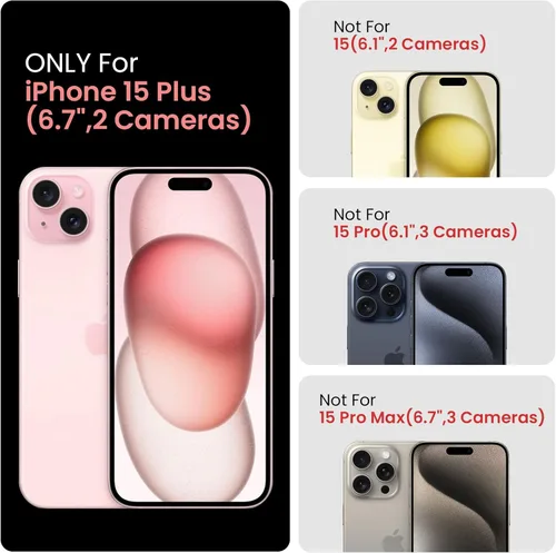 Miniatura 6 de FireNova Funda diseñada para iPhone 15 Plus, funda de silicona [protección de cámara], forro interior de microfibra antiarañazos, 6.7 pulgadas