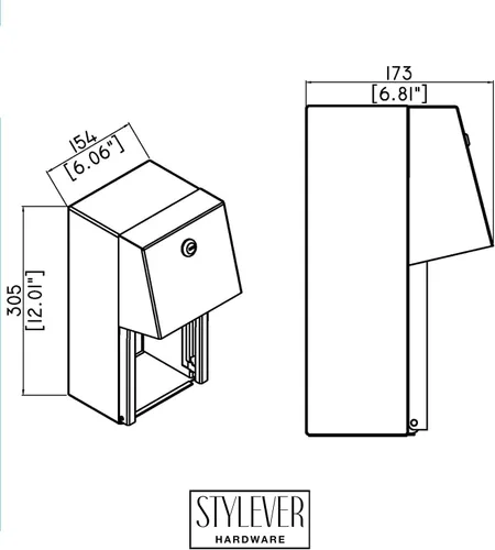 Miniatura 5 de Dispensador de papel higiénico comercial, soporte de doble rollo de acero inoxidable 304, dispensador de pañuelos de montaje en pared con cerradura