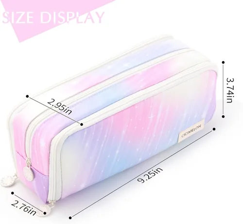Miniatura 5 de CICIMELON - Estuche de gran capacidad para lápices con 3 compartimentos, bolsa de mano para bolígrafos para la escuela, adolescentes, niña, niño