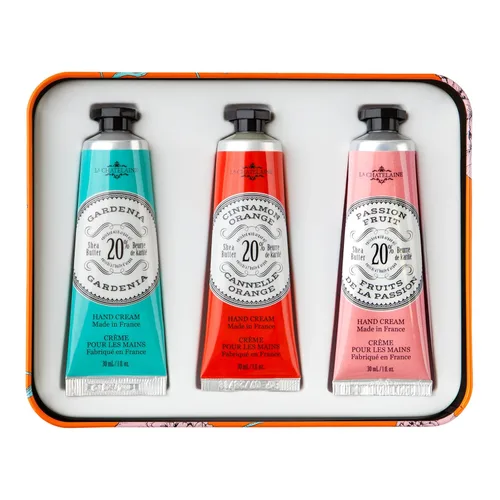 Miniatura 2 de LA CHATELAINE - Trío de envases de crema de manos, para mamá, set de regalo natural, con 20% de manteca de karité orgánica, nutritiva e hidratante