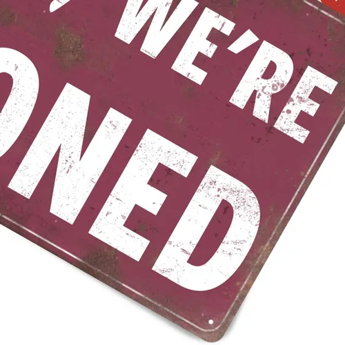 Miniatura 4 de Divertida decoración de garaje con texto en inglés «Man Cave Bar, signo de humor», letrero de estaño «Sorry We Are Stoned», accesorios de garaje