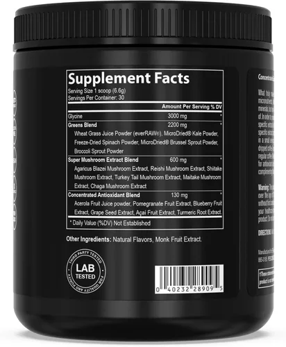 Miniatura 7 de PEScience Greens Powder Superfood con clorofila natural, polvo de hongos Reishi y cola de pavo, col rizada liofilizada, espinacas, brotes de brócoli