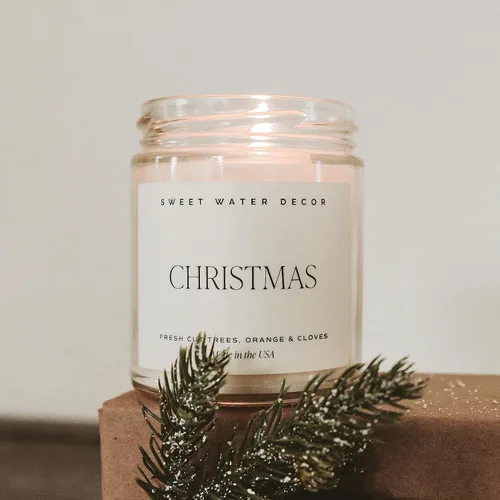 Miniatura 9 de Sweet Water Decor - Vela de Navidad con aromas de canela, árboles, naranja y clavo de olor, para Navidad y decoración del hogar, 9 onzas, Vela