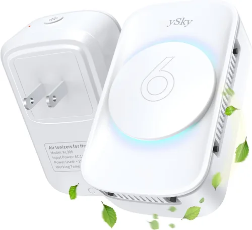 ySky Purificador de aire enchufable para el hogar (3 paquetes), purificador de aire de iones negativos, ionizadores silenciosos ambientadores para