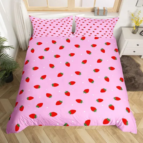 Miniatura 22 de Juego de funda de edredón bohemio, tamaño individual, colorido, floral, bohemio, a rayas, juego de ropa de cama ultra suave, funda de edredón Rojo