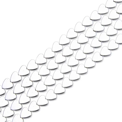 Miniatura 11 de Cuentas sueltas de corazón de cuarzo de cristal genuino para aretes de madera de cristal de perla, pulsera, collar, tobillera colgante, llavero
