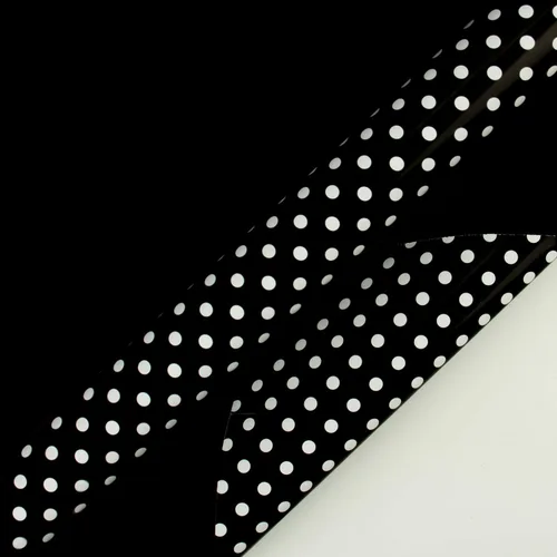 Miniatura 2 de Papel de regalo reversible WRAPAHOLIC, diseño de lunares negro para regalos de cumpleaños, santos, bodas, baby shower. Medidas: 30 pulgadas x 33
