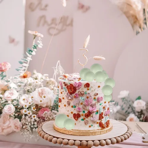 Miniatura 5 de Rsstarxi 30 piezas de mini globos y bolas de espuma para tartas – Insertos de pastel de bricolaje para bodas, aniversarios y decoraciones de fiesta