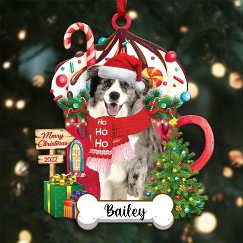 Miniatura 114 de Amantes de los perros de Navidad – Navidad de perros disponibles para muchos perros Shi Tzu – Adorno con forma personalizada, adorno de Navidad