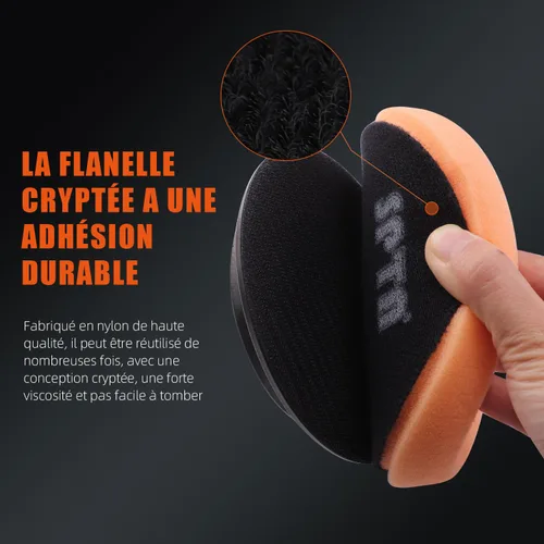 Miniatura 7 de Almohadillas de Pulido, SPTA 5 Piezas de 3.5 Pulgadas Cara para Placa de Respaldo de 3 Pulgadas 76mm, Mezcla de Fuerza de Corte, Almohadillas