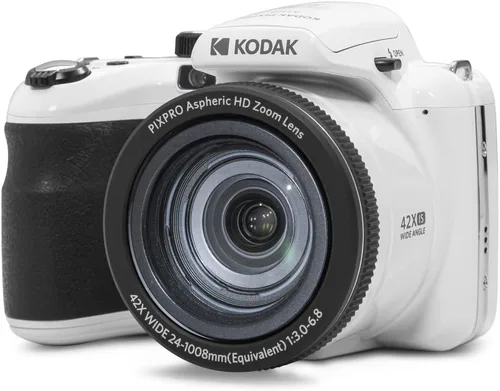 KODAK PIXPRO AZ425-WH Cámara digital de 20MP con zoom óptico de 42X, lente gran angular de 24mm, video Full HD 1080P, estabilización de imagen Blanco