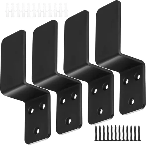 Miniatura 8 de Soportes de barricada ajustables para puerta, 2 soportes de seguridad de puerta, soporte de barra abierta para puerta de seguridad, soporte en U