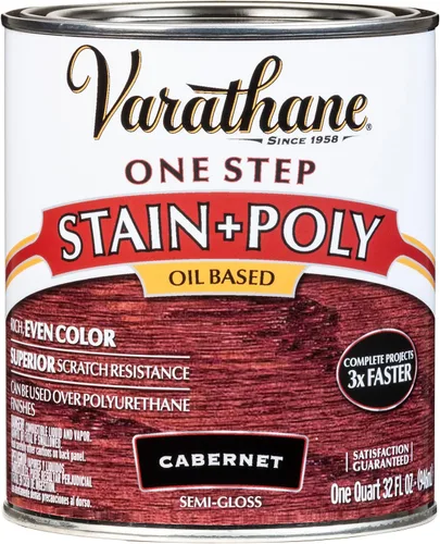 Miniatura 13 de Varathane 243867 - Tinte de una sola aplicación a base de aceite + Spray de poliuretano, 340 g, Rojo Caoba rojo (Red Mahogany)