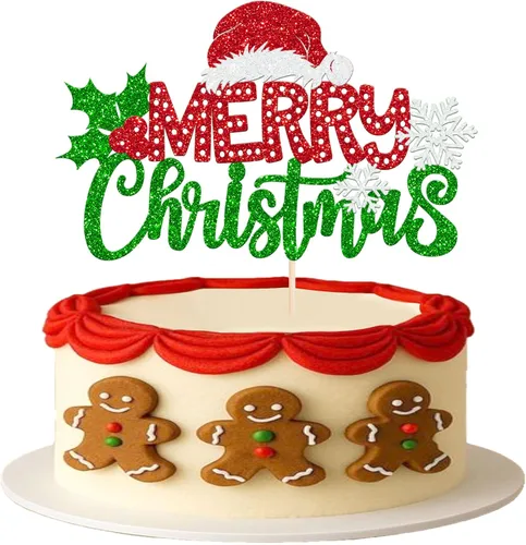 Miniatura 15 de Rsstarxi 1 Paquete Decoración para Pastel Feliz Cumpleaños Jesús con Purpurina Natividad Navidad Palillo para Pastel Decoraciones de Pastel