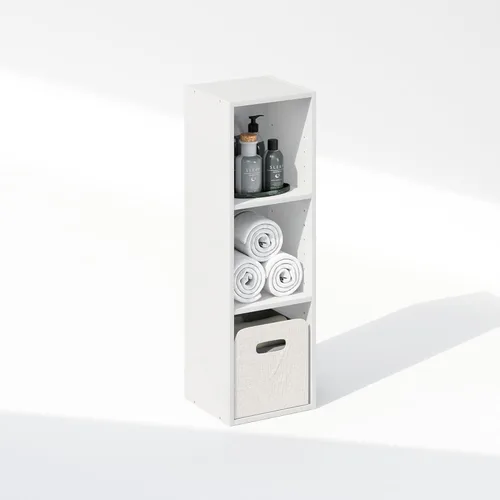 Miniatura 5 de Furinno Reed - Organizadores de armario de 3 niveles y almacenamiento, organizador de armario, estante abierto, para armario, dormitorio, sala