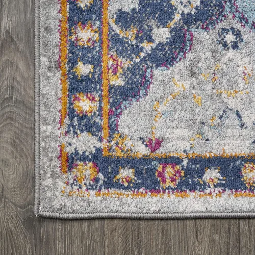 Miniatura 9 de JONATHAN Y Kirman - Alfombra de pasillo con medallón bohemio, 2 x 8 pulgadas, tradicional, vintage, fácil de limpiar, para sala de estar