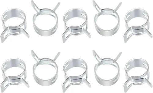 Miniatura 10 de uxcell Abrazadera de tubo de manguera de vacío de combustible de acción de 0.315 in, abrazadera de tubo de manguera de vacío de 0.315 in, abrazadera