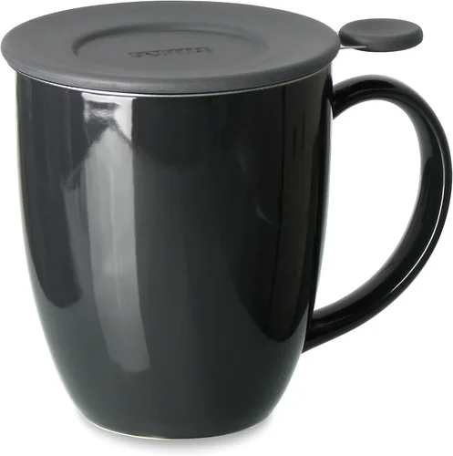Miniatura 2 de FORLIFE Uni Brew-in-Mug con infusor de té y tapa, 16 onzas, color rojo