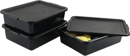 Miniatura 5 de Xyskin Bolsa de autobús utilitario de almacenamiento con tapa, caja de autobús comercial de restaurante, 3 paquetes
