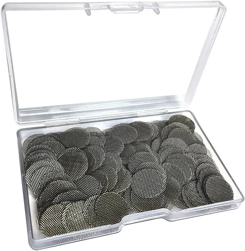 Miniatura 6 de Gebildet 210 filtros de tubería de acero inoxidable, tubo de pantallas de fumar de 0.500 in, filtro de gasa de malla plateada con caja