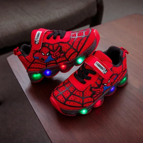 Miniatura 2 de RAYCHY Toddler Boys Girls Light Up Shoes LED Lightweight Mesh Breathable Walking Sneakers