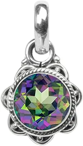 Miniatura 3 de Collar con colgante de plata de ley 925 con piedras preciosas naturales hechas a mano, regalo de Navidad