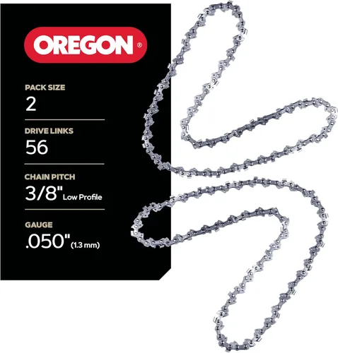 Oregon Cadenas de motosierra S56 AdvanceCut, paquete de 2, para barras de 16 pulgadas, 56 eslabones de transmisión – 2 cadenas de bajo retroceso