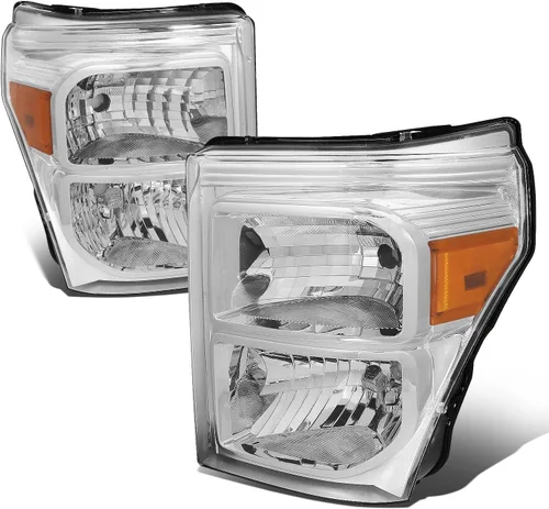 Miniatura 11 de DNA MOTORING Conjunto de faros delanteros compatible con 11-16 F-250 / F-350 / F-450 / F-550 Super Duty, ámbar negro, HL-OH-FSU13-BK-AM