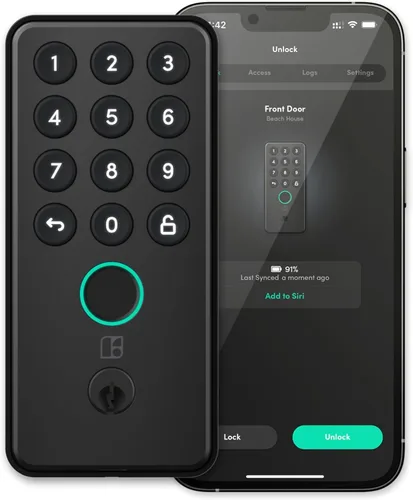 Miniatura 4 de igloohome Cerradura inteligente Deadbolt Go con huella digital, llaves digitales, códigos PIN remotos, puente WiFi (se vende por separado), probado