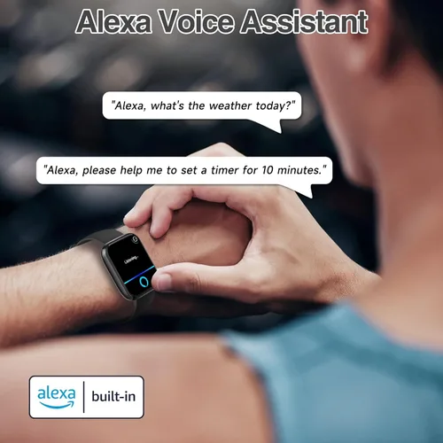 Miniatura 4 de Reloj inteligente para mujeres y hombres con llamada Bluetooth, reloj inteligente integrado con Alexa, reloj de fitness con dial DIY de 1.83