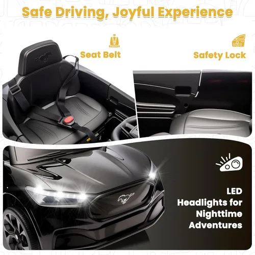 Miniatura 3 de Bobike - Auto eléctrico para niños, coche eléctrico de 12V para niños pequeños con control remoto, juguetes para pasear para niños con luces LED