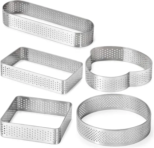 Miniatura 10 de FANGSUN 12 paquetes de anillos ingleses para magdalenas, anillos de acero inoxidable de 4 pulgadas + 3.15 pulgadas, anillos de tarta para hornear