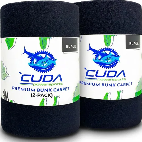 Cuda - Paquete de 2 alfombras para literas de remolque de barco, 12 pulgadas de ancho x 13 pies, rollo de alta calidad de 30 onzas, accesorios de