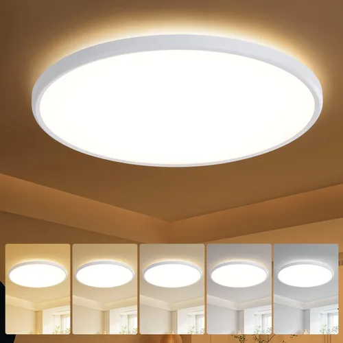 Miniatura 12 de TALOYA Lámpara de techo regulable de montaje empotrado, 10 pulgadas, 20 W, 5 CCT, lámpara de techo LED para dormitorio, cocina, sala de estar