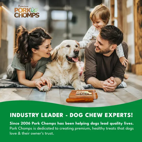 Miniatura 6 de Pork Chomps Masticables de piel de cerdo asada para perros, rollos de 8 pulgadas, 5