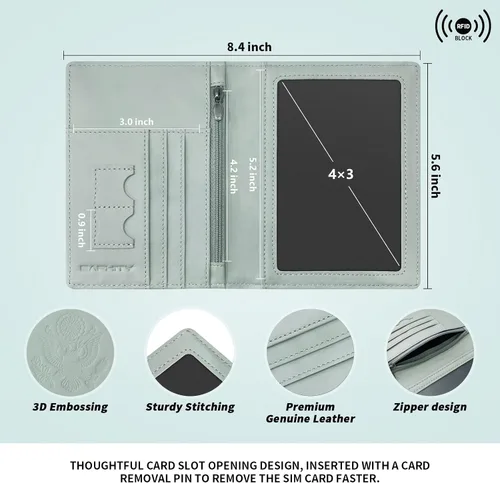 Miniatura 2 de carteras para pasaporte, A-verde, Classic