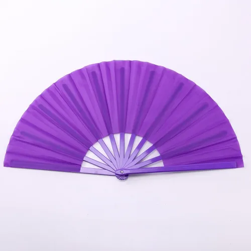 Miniatura 11 de Ventilador grande de plástico de 13 pulgadas para baile de línea, abanicos de mano para mujer, plegables, exteriores, bodas, fiestas (negro)
